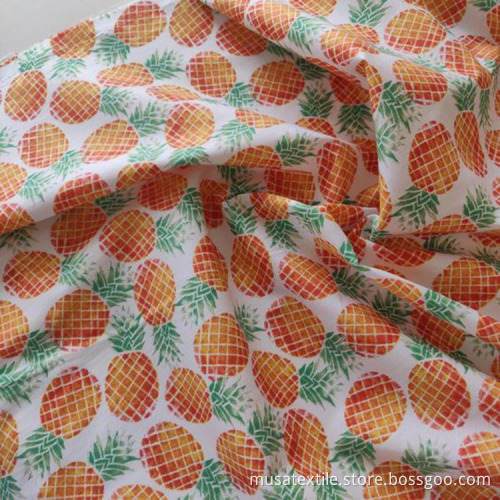 Pineapple Pattern Design Cotton Poplin Woven Fabric